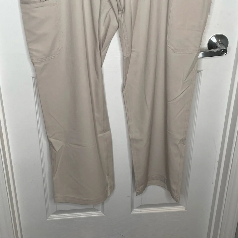 Figs Cairo Cargo Scrub Pants in Slate Gray with Neon Yellow Drawstring 5XLR